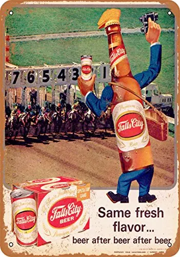 

Metal Sign - Falls City Beer and Horse Racing - Vintage Look