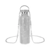 500ml/750ml Luxurious Diamond Thermos Bottle with Chain Flask Vacuum Cup Stainless Steel Water Kettle Girls Women Gift Bottle