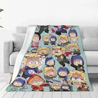 South Park- Tweek X Craig Collage Blankets Flannel Lightweight Sofa Throw Blankets For Couch Bedding Office Throws Bedspread 1