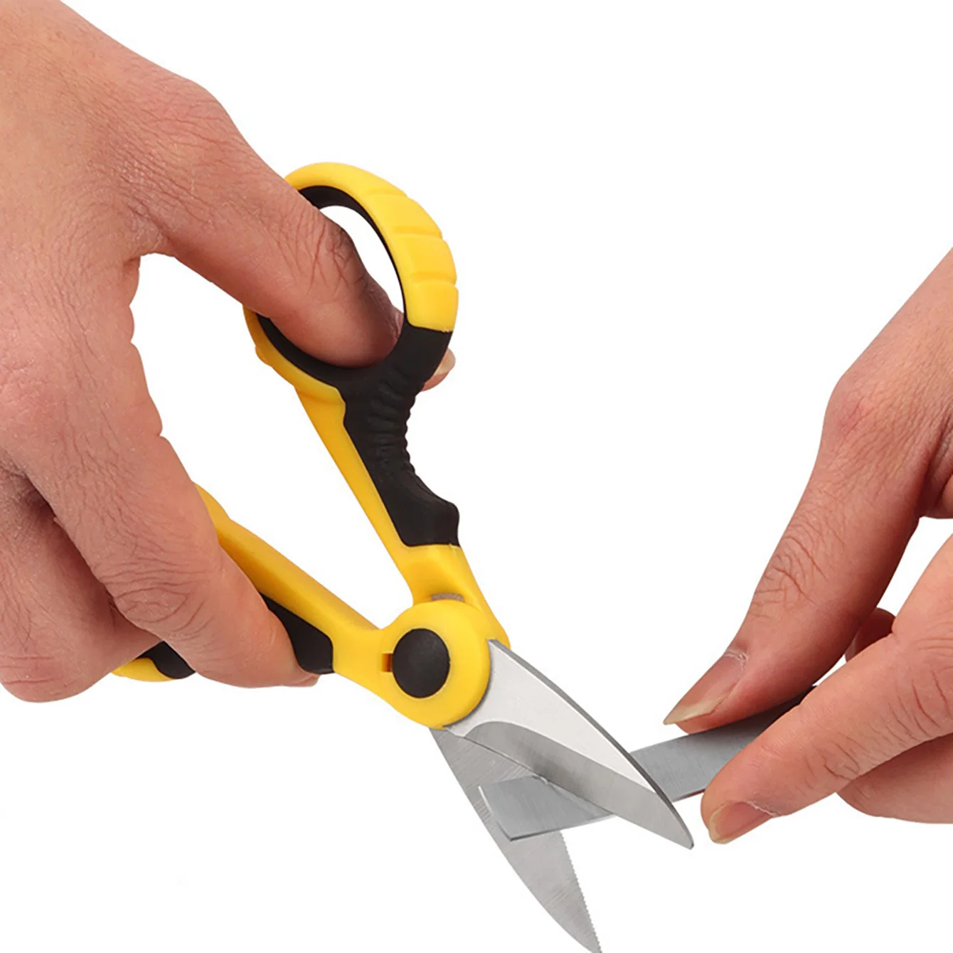 Electrician Scissors for Home Office, High Carbon Steel, Non-slip, Wire and Cable Stripping