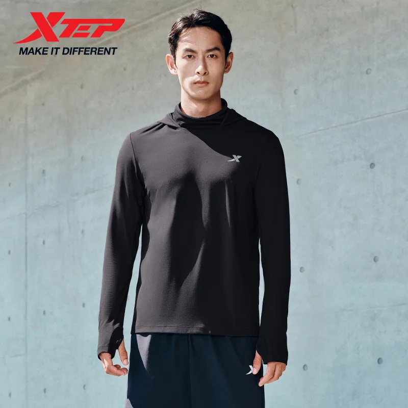 Xtep Knitting Shirt for Men Autumn Comfortable Soft Sweatshirt Leisure Athletic Outdoor Long sleeves Tops 876329030088