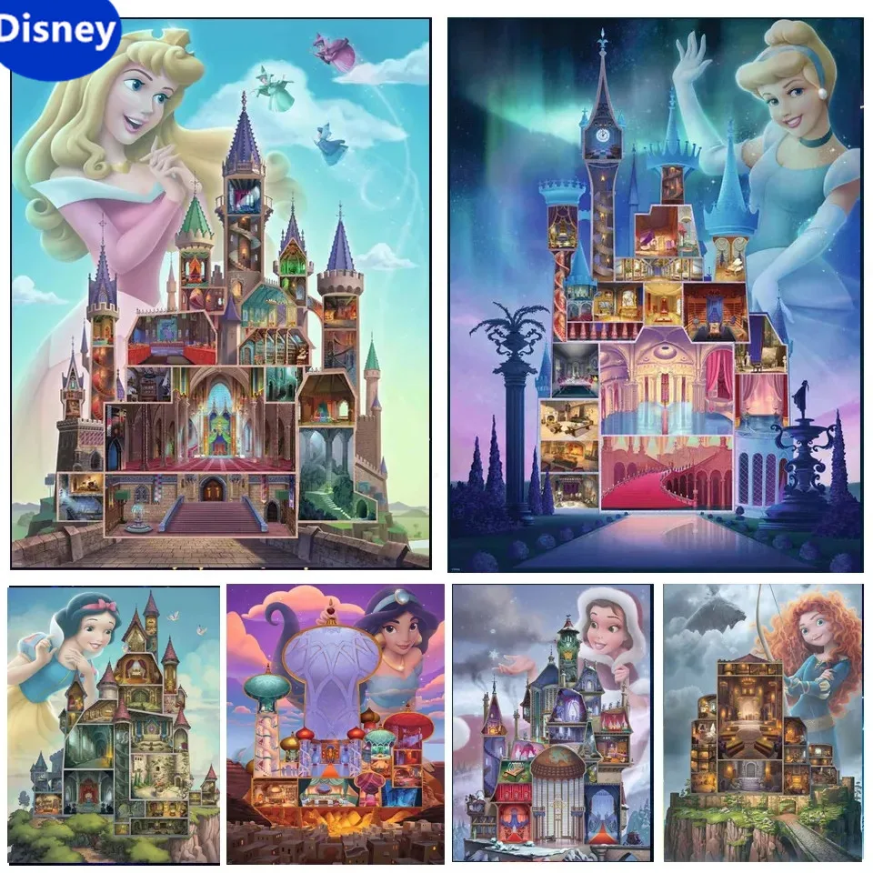 

Пазл Принцессы Disney, замок, пейзаж, все принцессы 1000, пазл, детская головоломка, игра-пазл, праздничный подарок