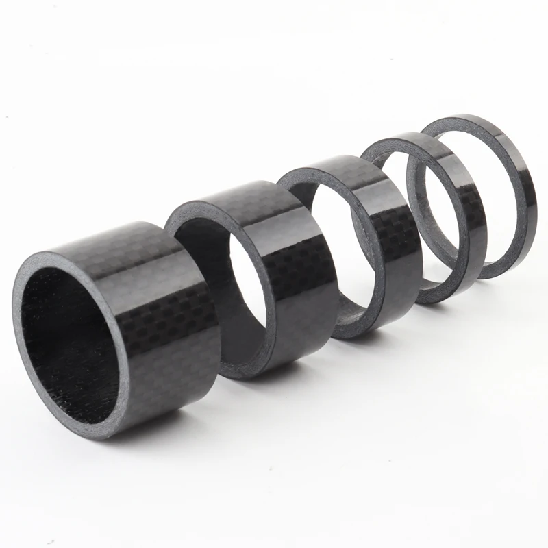 Full Carbon Fibre Bike Fork Spacers 1/2/3/5/10/15/20/30/50mm Height 3K Cycle Parts Road MTB Mountain Bicycle Stem Washer Gaskets