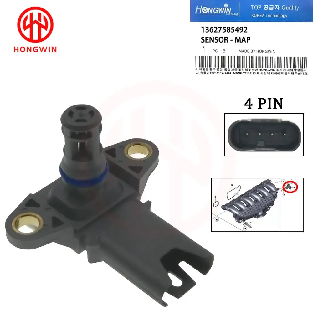 New Manifold Absolute Pressure MAP Sensor 13627585492 For BMW 135i 335i