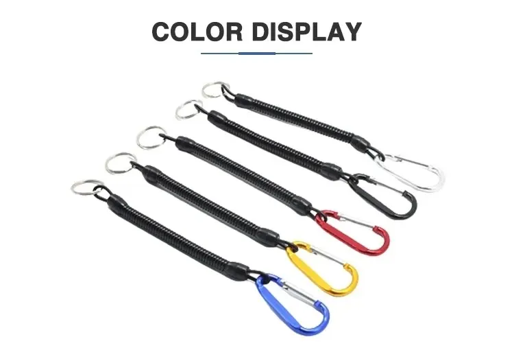 Description Picture 4 of itemBurle Mountaineering Buckle Slip Rope Path Subtongs Anti-drop Spring Rope Fishing Accessories Tool Hook