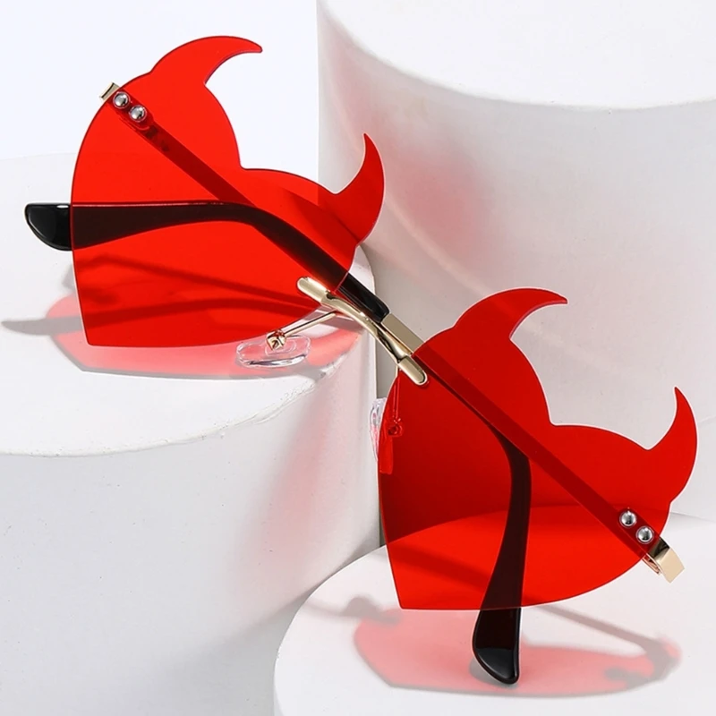 Occhiali A Forma Di Cuore Diavolo Per Halloween – 8 Paia + Tatuaggi, Divertenti Per Feste E Costume