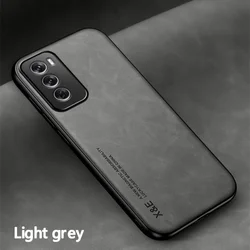 Shockproof Magnetic Protective Phone Case with Car Holder for OPPO Reno 11 Pro 5G (Light Grey)