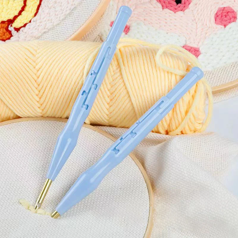 1-17Pcs Punch Needle Tool Kit Embroidery Stitching Punch Needle & Needle  Threader Knitting Embroidery Poking