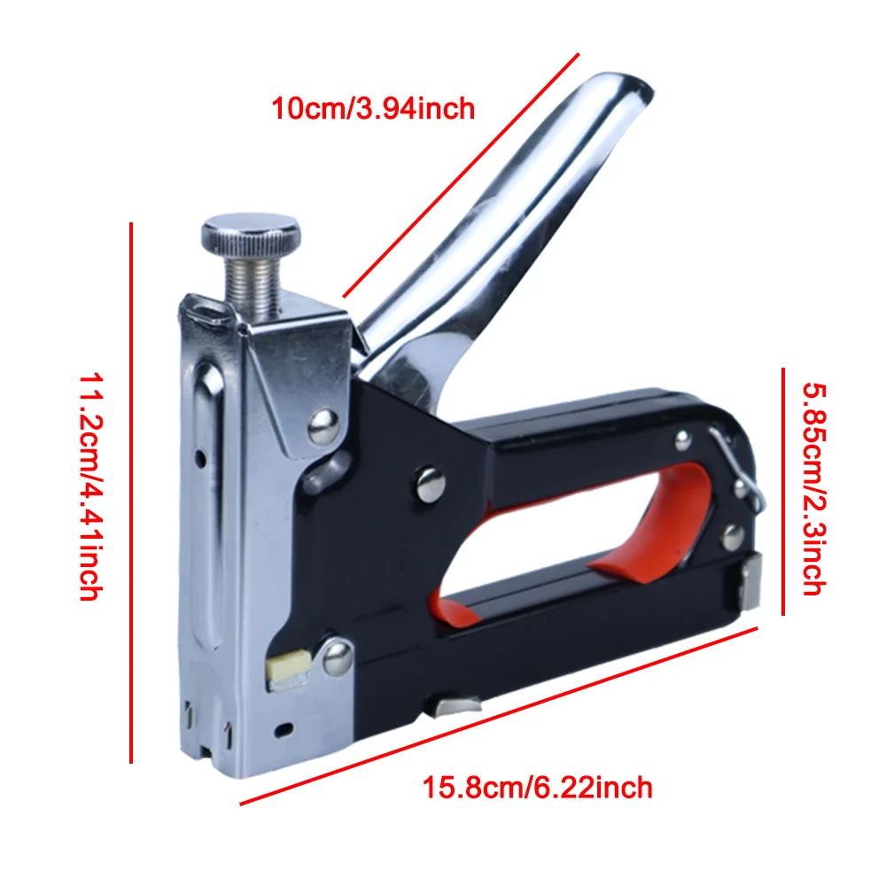 Upholstery Staple Gun Heavy Duty 3-in-1 Stapler Gun 600Pcs Staples Manual Nailer Adjustment Stapler Gun for Crafts Carpentry DIY 6