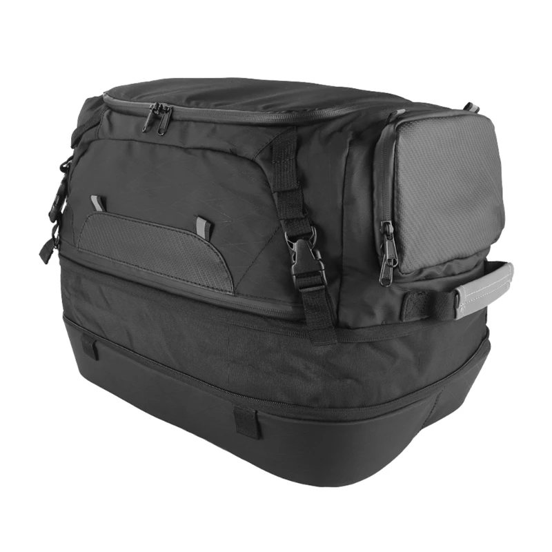

Motorcycle Tail Rack Bag Spacious Storage Versatile & Portable Solution Durable Bag for Adventure Travelers Waterproof