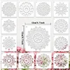 12-Piece Mandala Dotting Stencils Kit - Reusable & Washable PET Plastic Painting Templates for DIY Home Decor and Crafts 5