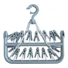 1/3PCS Foldable Drip Hanger with 32 Clips - Plastic Hanging Drying Rack for Clothes Underwear Socks Suitable for Bedroom Balcony 6