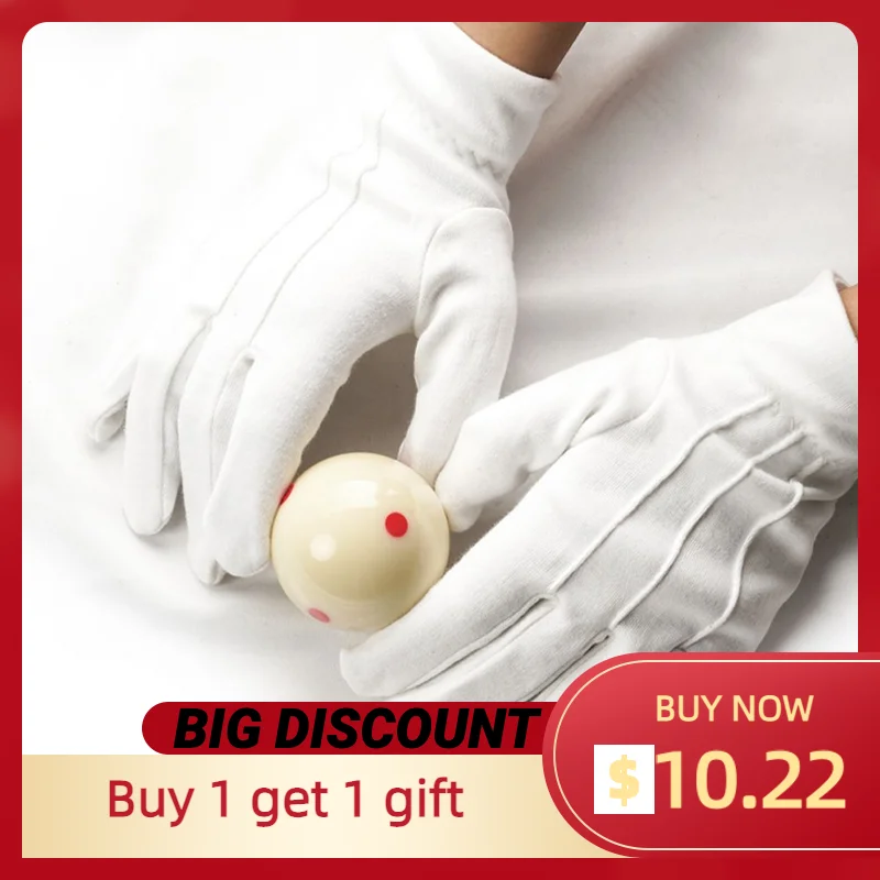 Billiard Competition Referee Gloves White Gloves 2PCS Pool Snooker