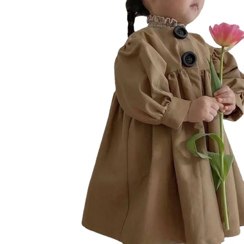 Tanie Odzież dziecięca 2023 wiosna jesień dziewczyny nowy modny brytyjski styl dzieci wiatrówka sklep