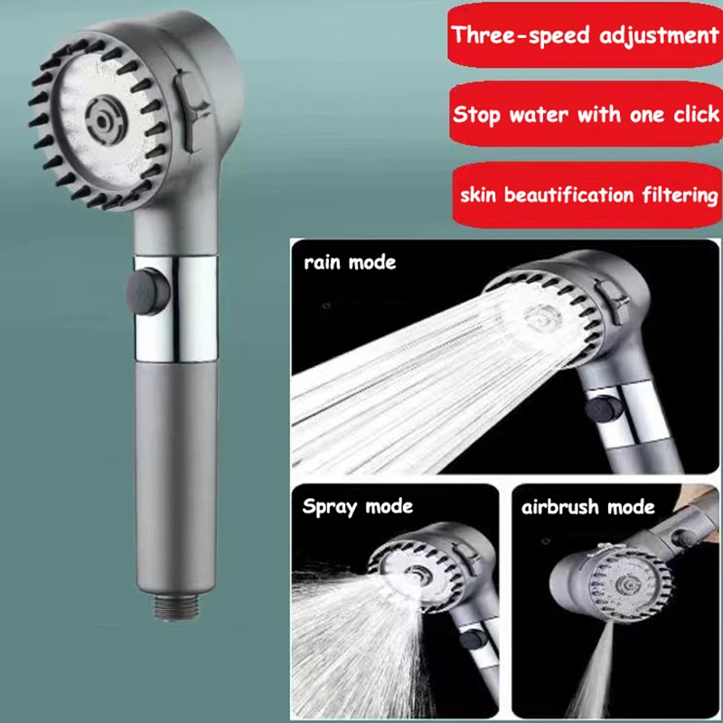 

3-mode shower head pressurized shower head portable filter shower faucet bathroom bathtub and innovative home accessories