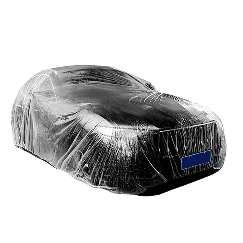 

Outdoor Cars Cover PE Automotive Dust Proof Transparent Cover Portable Waterproof Hatchback Cover For Cars & SUVs Accessories