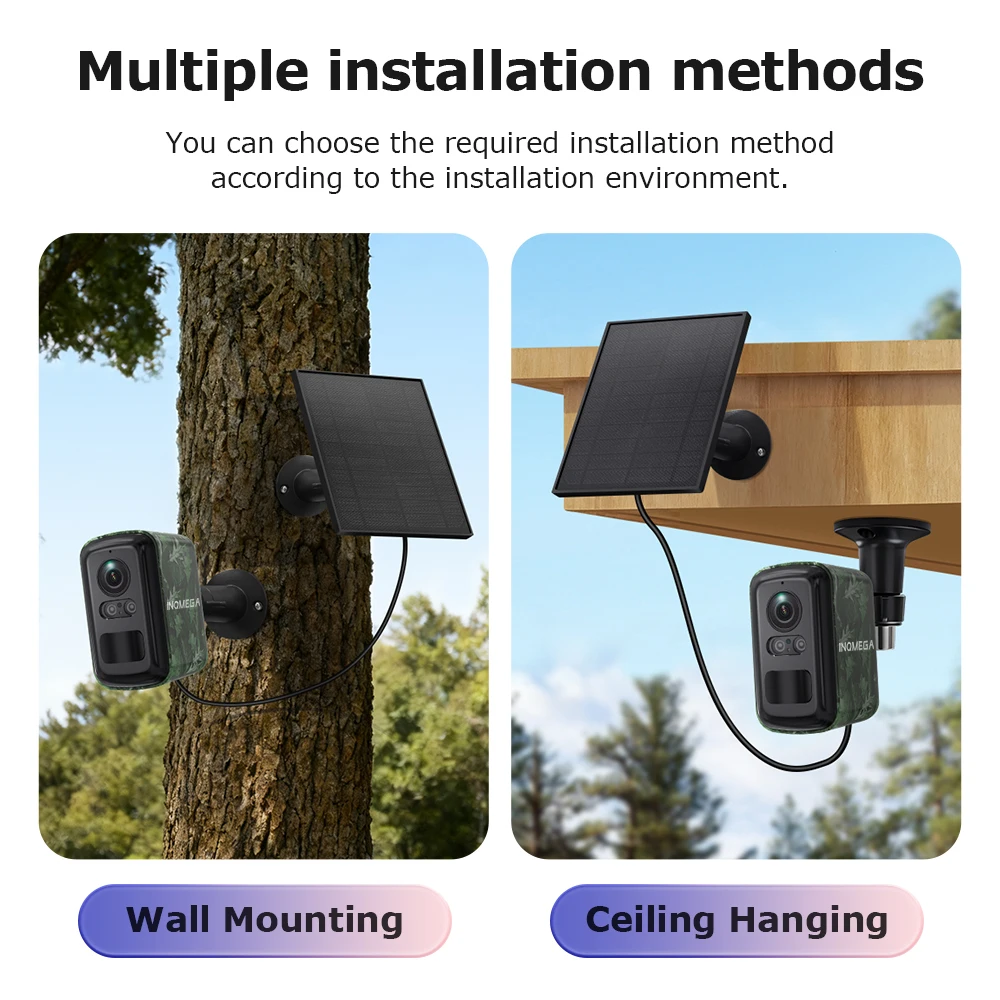 5MP 2K HD 4G Wireless Solar Camera Wifi Outdoor 10000mAh Battery WiFi Security Camera Waterproof PIR Animal Detection in Forest 6