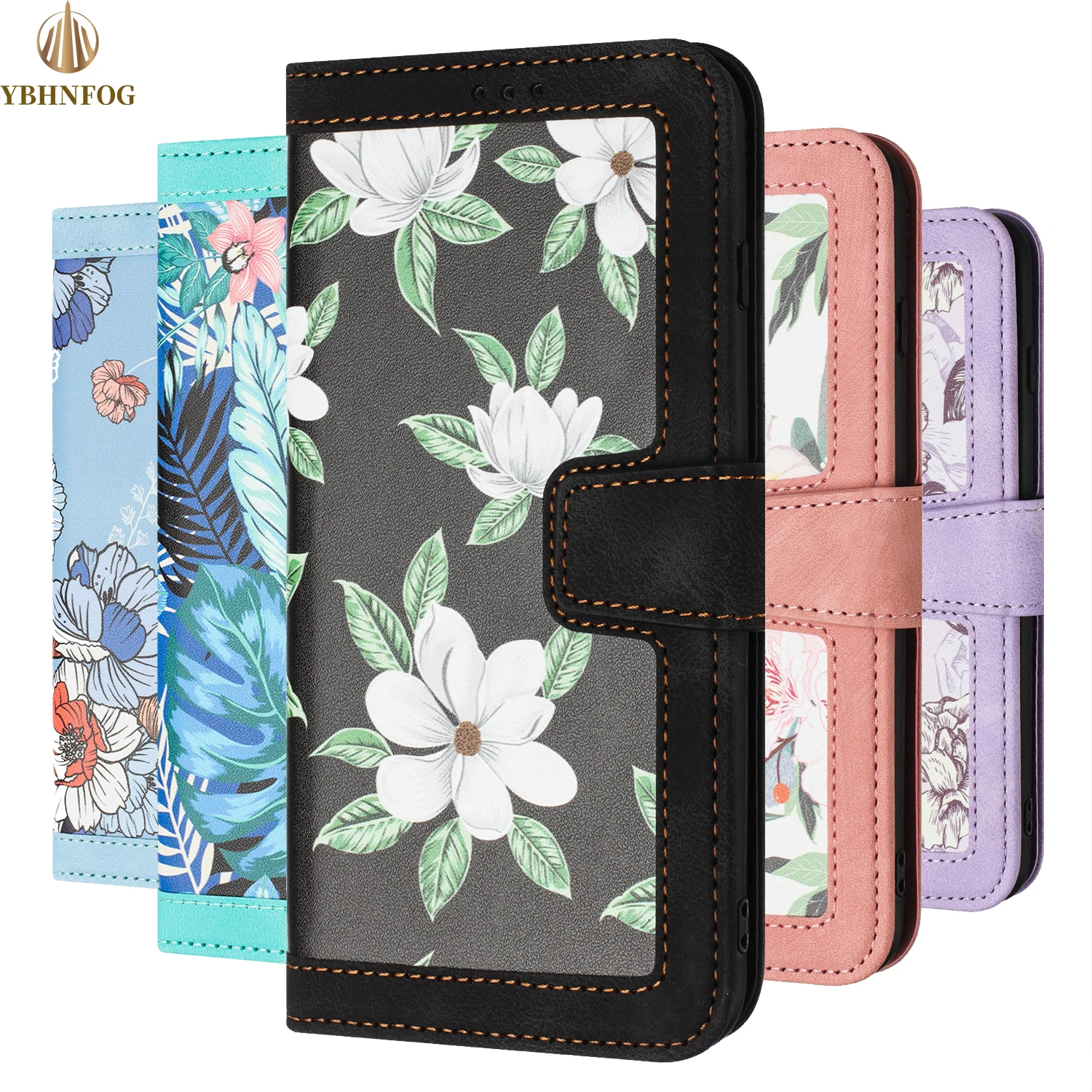 Luxury Knurling Flip Wallet Leather Case Cover