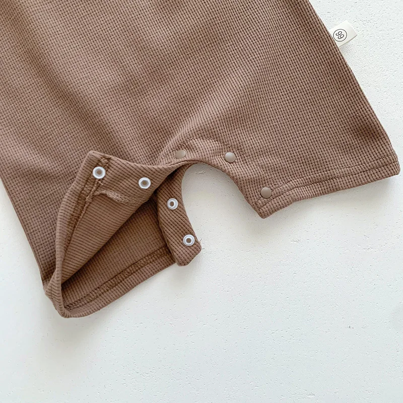 Baby Boys Waffle Jumpsuits Romper Clothing Set