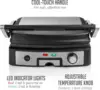 Electric Panini Press Sandwich Maker, 1500W Indoor Grill with Non-Stick Coated Plates, Temperature Control & Removable Drip Tray 4