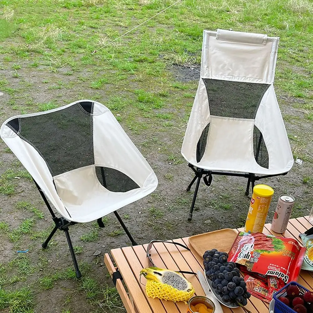 

Portable Lightweight Barbecue Beach Aluminium Alloy Fishing moon Chair Camping Hiking Folding Stool