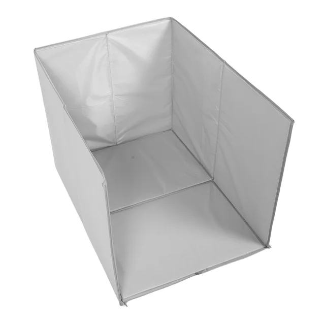 Cat Litter Box Shield Foldable 24.37x16.9 Waterproof Three-Sided Pee Guard Litter Box Enclosure Splash Mat Portable Plastic Pee 3