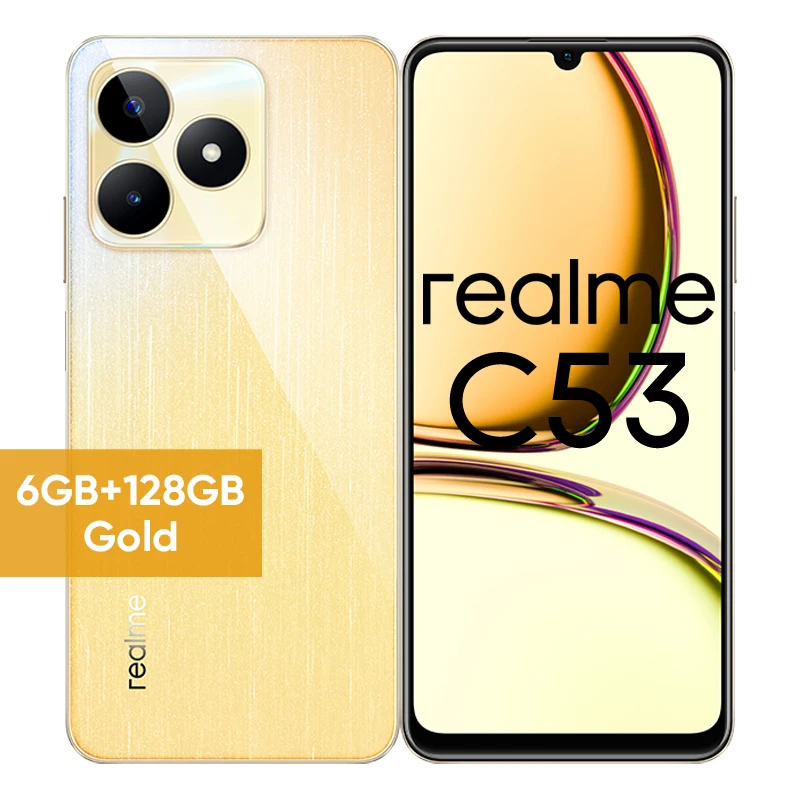 Realme C53 Mobile Phones 6.74 90Hz Display NFC 5000mAh 8MP Selfie Camera  Cell Phone Face unlock - AliExpress