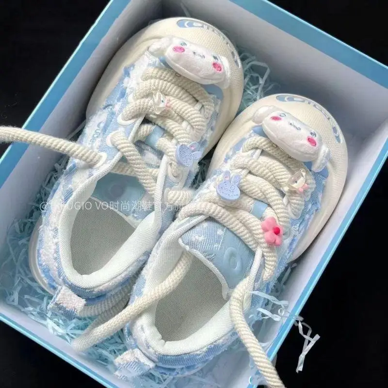 

Kawaii Anime Sanrio Shoe My Melody Cinnamoroll Cute Cartoon Doll Canvas Shoe Versatile Autumn Winter Plush Board Shoe Girl Toy