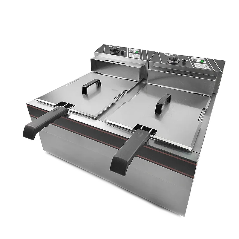 Commercial Desktop Electric Fryer Multifunctional Single-cylinder Double-cylinder Fryer French Fries Machine Burger Shop