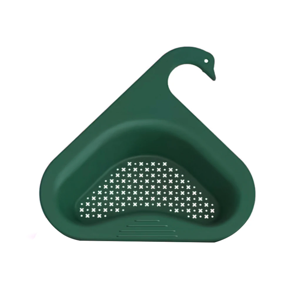 Kitchen Sink Strainer Leftover Drain Basket Soup Garbage Filter Multifunctional Hanging Drainer Rack Fruit Vegetable Drainer 