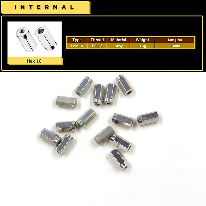 Pillar HEX-10 Aluminum Alloy Nipples Internal 14G Spoke Road Racing MTB XC CX Bicycle 10mm Indoor Hidden Silver Nipple 0.3g