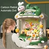 Big Cartoon Rabbit Automatic Doll Machine Toy for Kids Coin Operated Play Game Claw Crane Machines with Music Children Toy Gifts 2