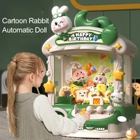 Big Cartoon Rabbit Automatic Doll Machine Toy for Kids Coin Operated Play Game Claw Crane Machines with Music Children Toy Gifts 2