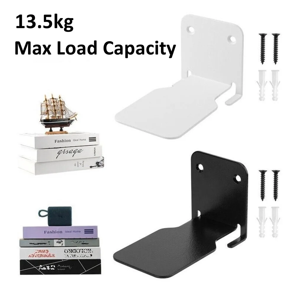 Wall Shelf Floating Bookshelf Stainless Steel Mount Holder Displayfloating Storage Rack Book Stand Album Ledge Mounted Bookshelf book organizer book holder book stand
