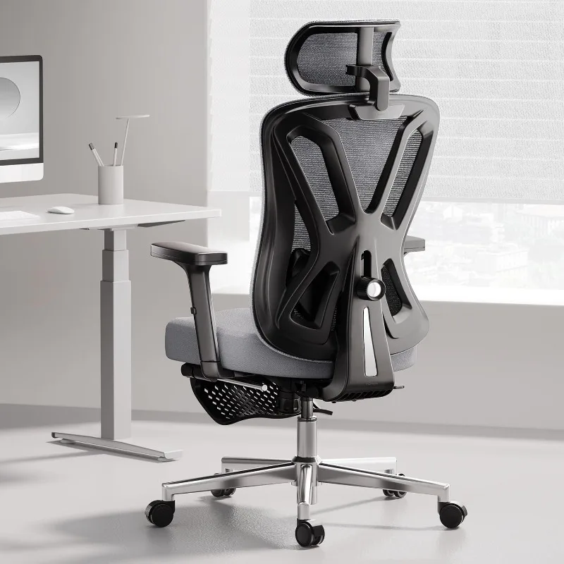 Hbada Ergonomic Office Chair, Desk Chair with Adjustable Lumbar Support and Height, Comfortable Mesh Computer Chair офисное кресло с подставкой для ног xiaomi hbada cloud shield ergonomic office chair p53 white