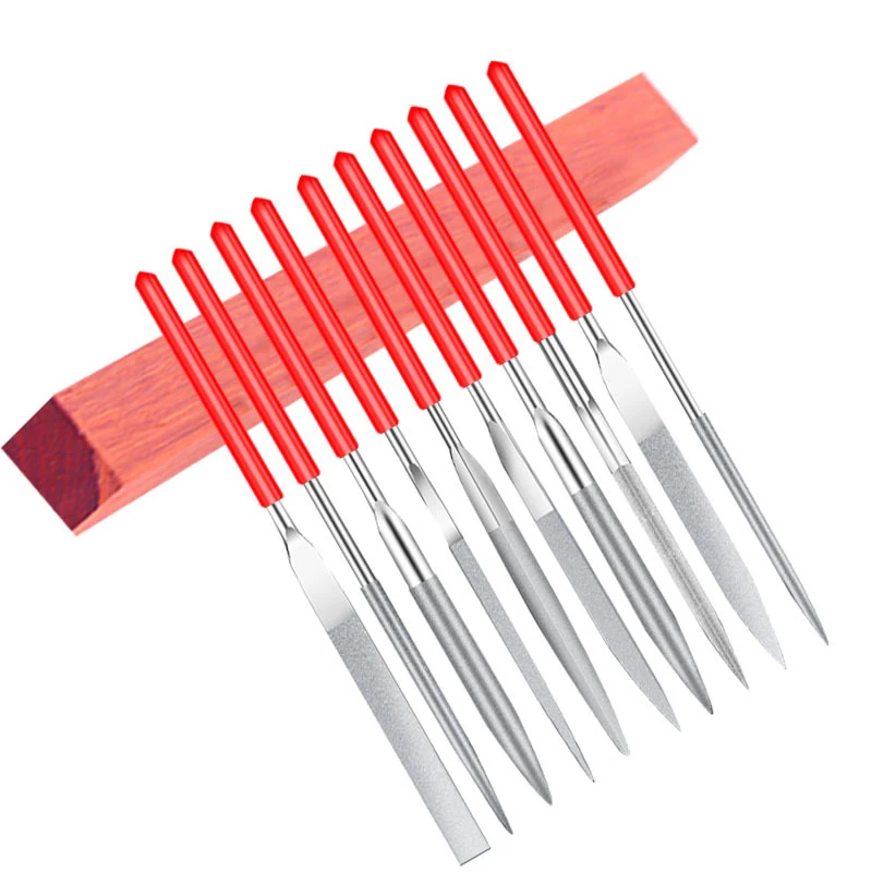 10Pcs 바늘 줄기톱 세트 3x140mm 돌 유리 금속 조각 공예용 미니 바늘 줄기톱 키트 수공구 바늘 줄기톱 세트