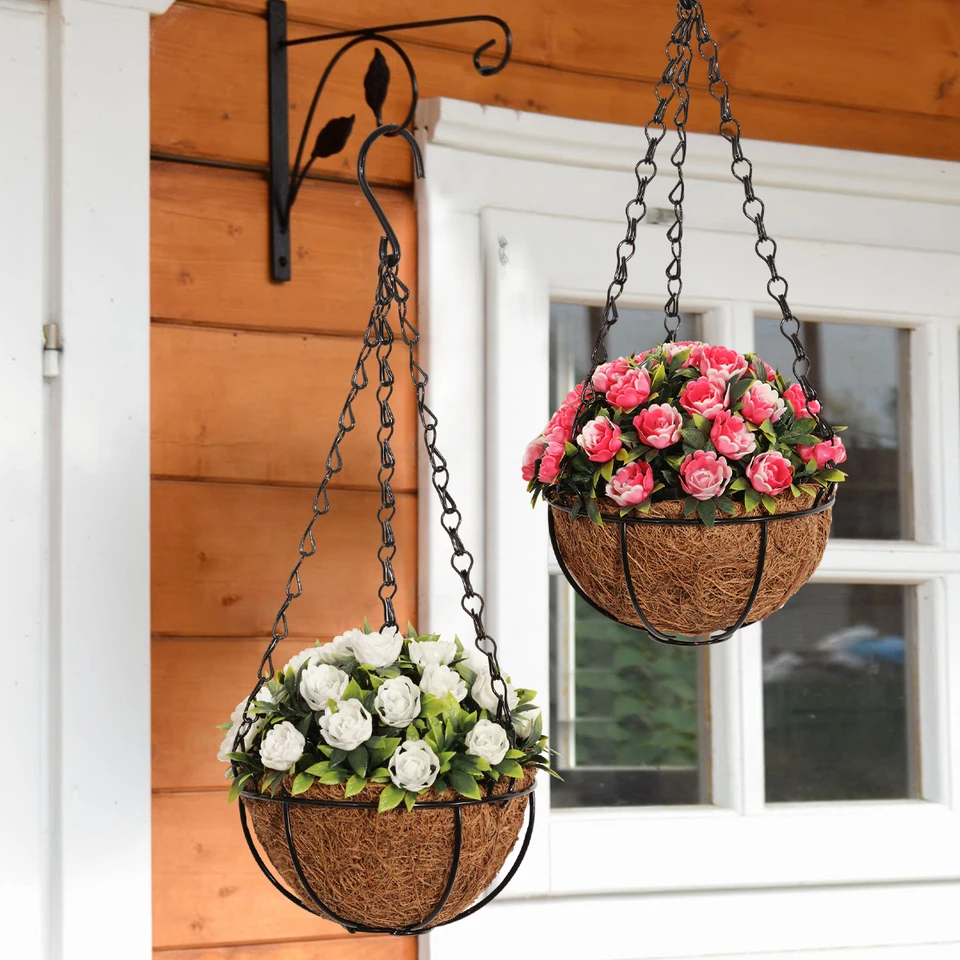 Cestino Da Appendere Con Catena Viola Artificiale, Kit Fai Da Te - Foto 7