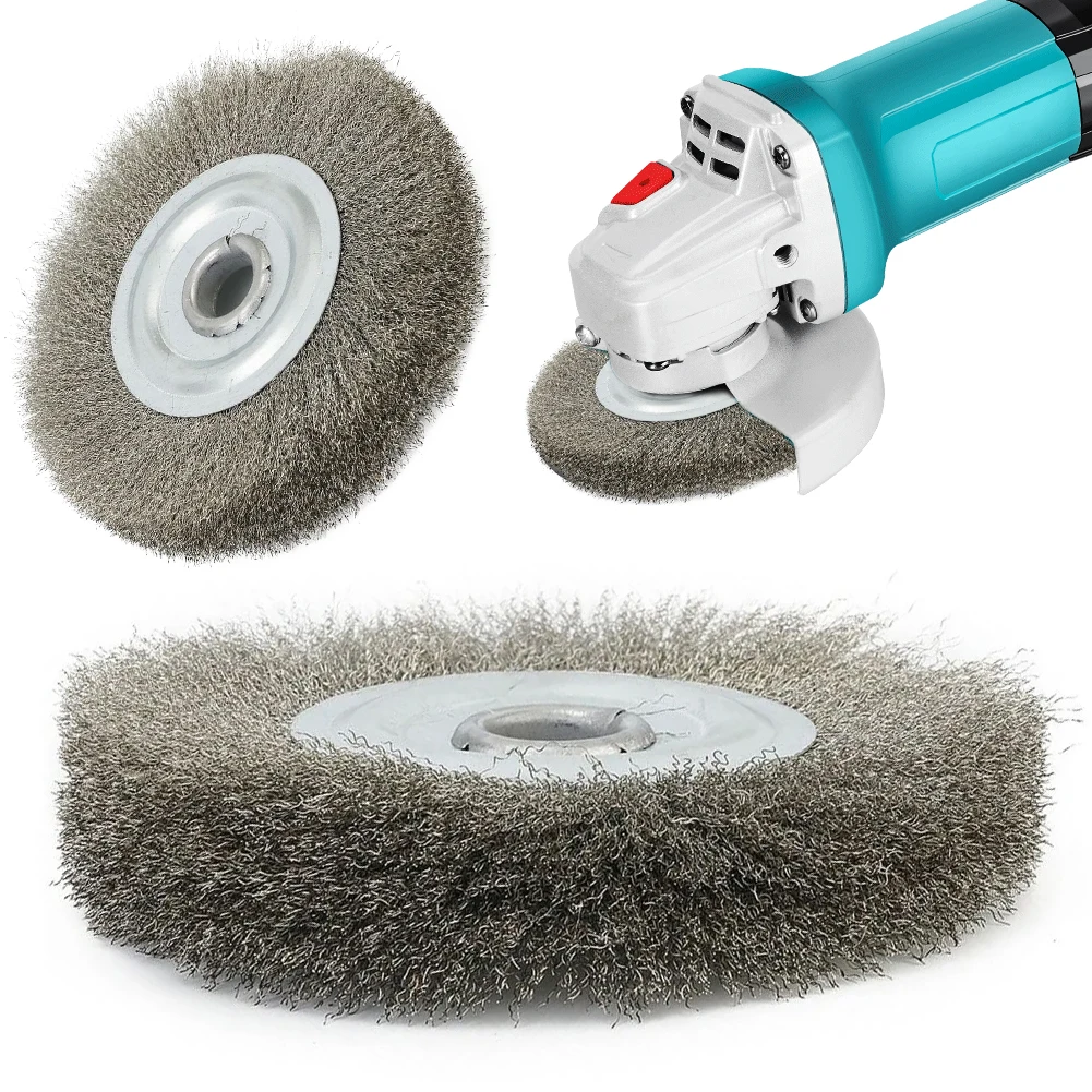 125mm Wire Wheel Brush Metal Derusting Stainless Steel Wheel Brush for Bench Grinder Polishing Abrasive Tool