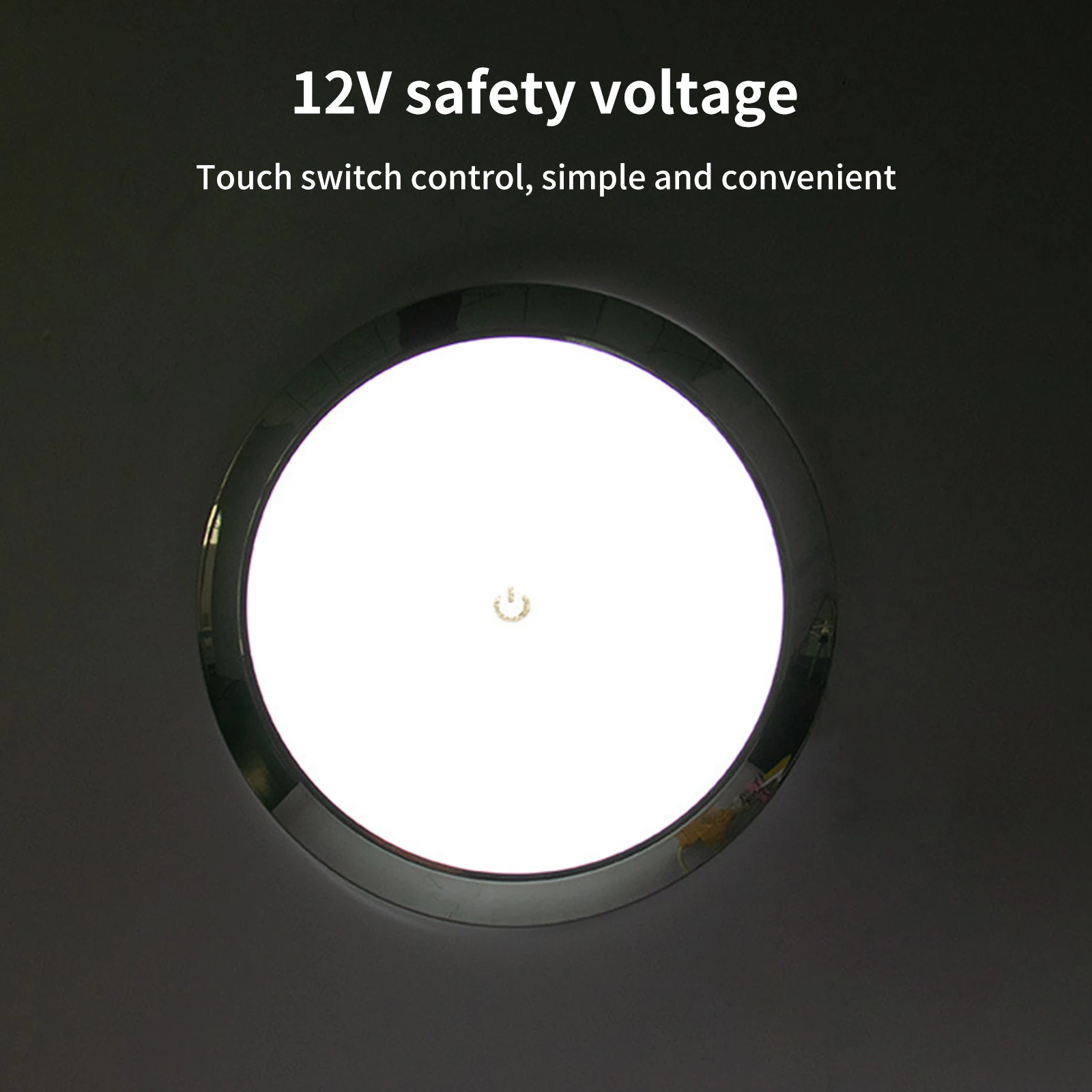 12V RV Interior Ceiling LED Light With Switch 5W Car Interior Led Round Light RV Indoor Roof Lamp For Camper Caravan Boat etrnled led spotlight 3w 12v 24v round recessed lamp led bulb rgb ceiling downlight indoor mini spot light boat camper caravan