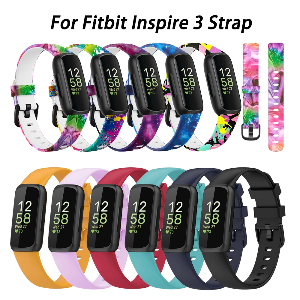 Bracelet en silicone pour Fitbit Inspire 3, bracelet de montre intelligent, bracelet de montre pour Inspire3 Correa, pas de montre