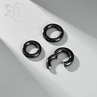 ZS 1PC G23 Titanium Hoop Earring for Women Gold Plated Circle Earring Large Gauge Nose Ring 2G/4G/6G/8G/10G/12G Punk Earrings 2