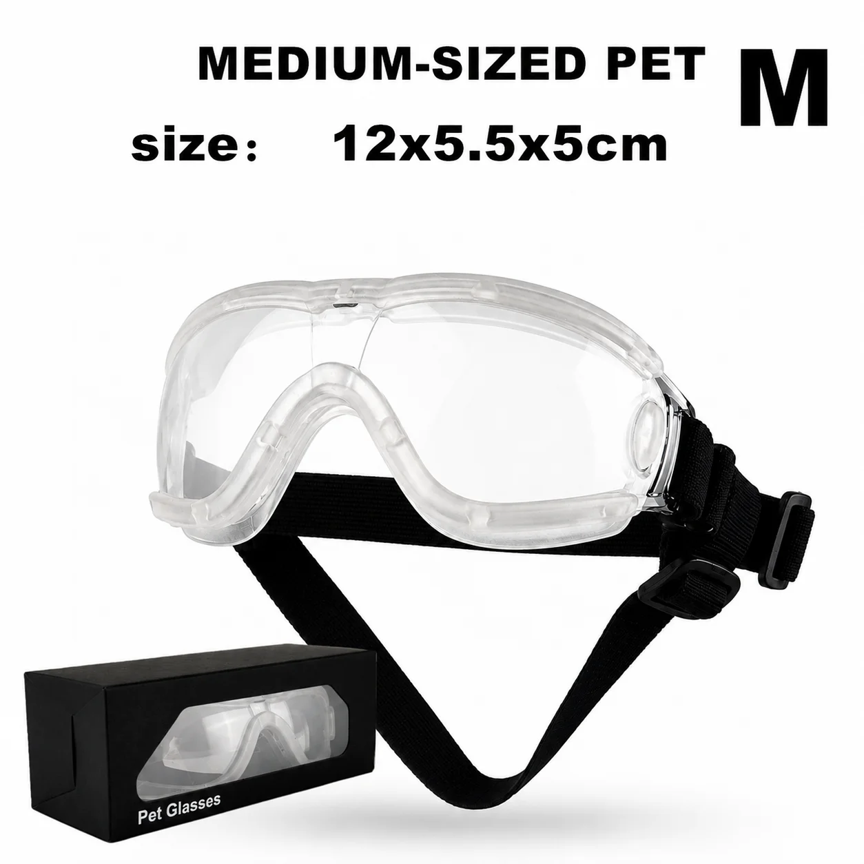 UV Protective Dog Goggles with Dual Strap & Individual Packaging - Ideal Outdoor Travel Photo Props