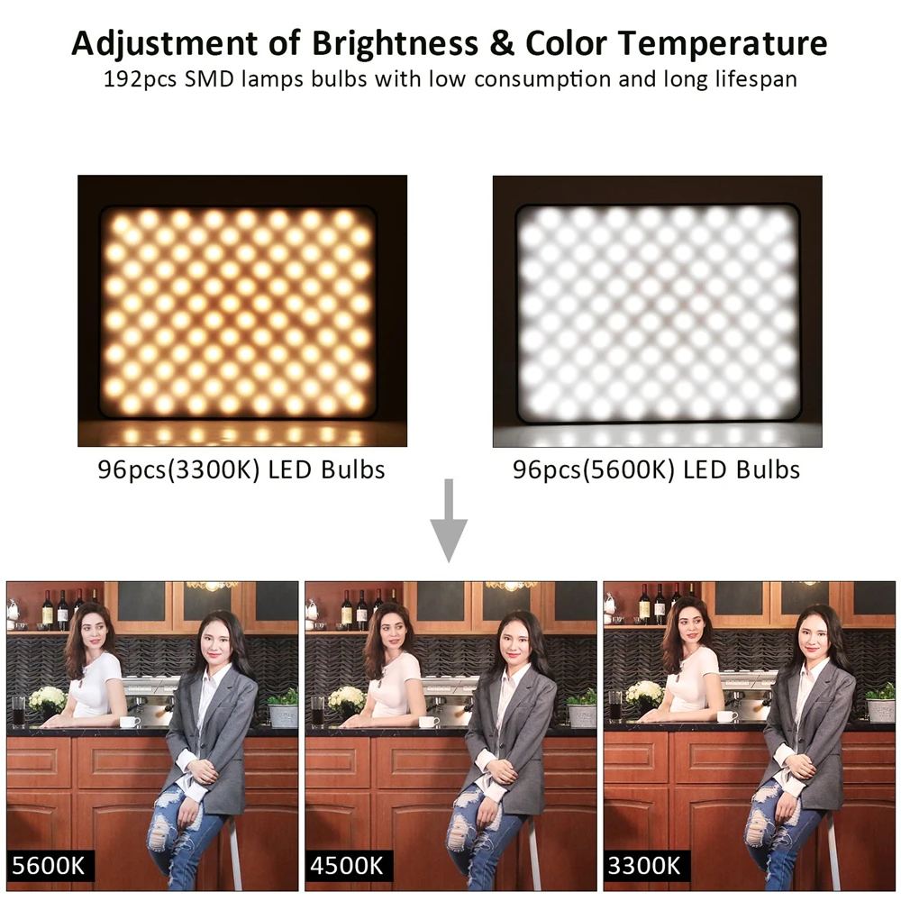 Viltrox VL-200T LED Video Light 30W Panel Lighting Wireless Remote Control Bi-Co