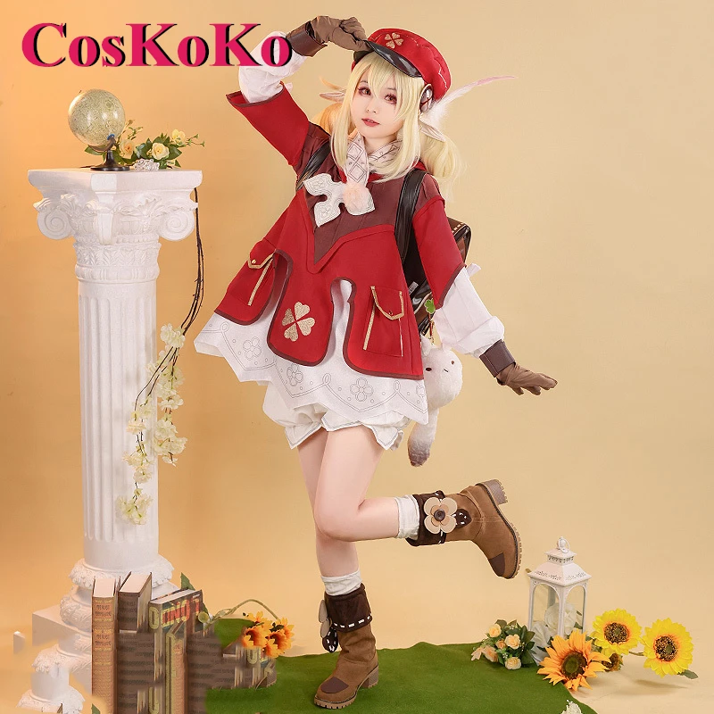 

CosKoKo Klee Cosplay Anime Game Genshin Impact Costume Sweet Fashion Beautiful Uniform Dress Women Party Role Play Clothing New