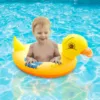 Inflatable Swimming Ring Kids Baby Flamingo Summer Beach Party Pool Toys Yellow Duck Swimming Circle Pool Float Boat lifebuoy 2