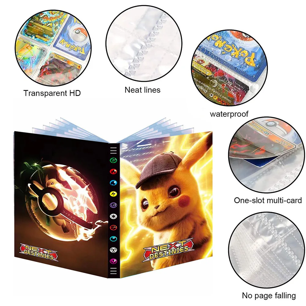 9 Pockets 432 Cartes Anime Pokemon Album Livre Pikachu Pokemon Xy Préféré  Jouer Carte du jeu Binder Dossier Noël Gift_s