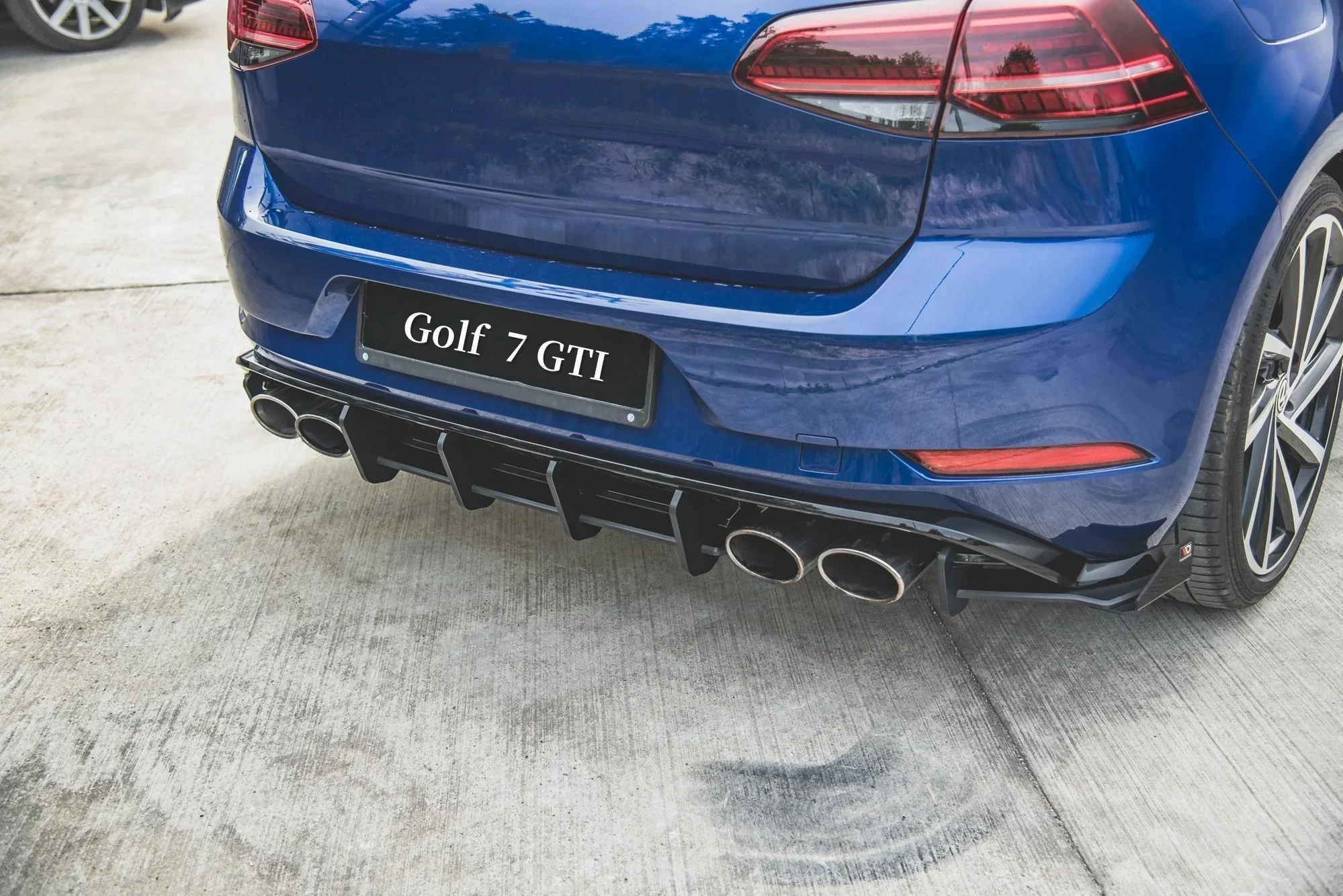 폭스바겐 골프 7 MK7 GTI 20142017 맥스턴 스타일 V2 리어 범퍼 립 디퓨저 스플리터 바디 키트 자동차 액세서리 튜닝