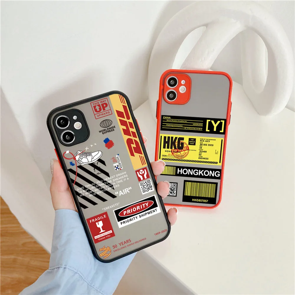 Матовый чехол для телефона iphone 14 15 Pro XS Max 13 8 7 6 Plus 12 11 XR X SE Luck D-Dhl
