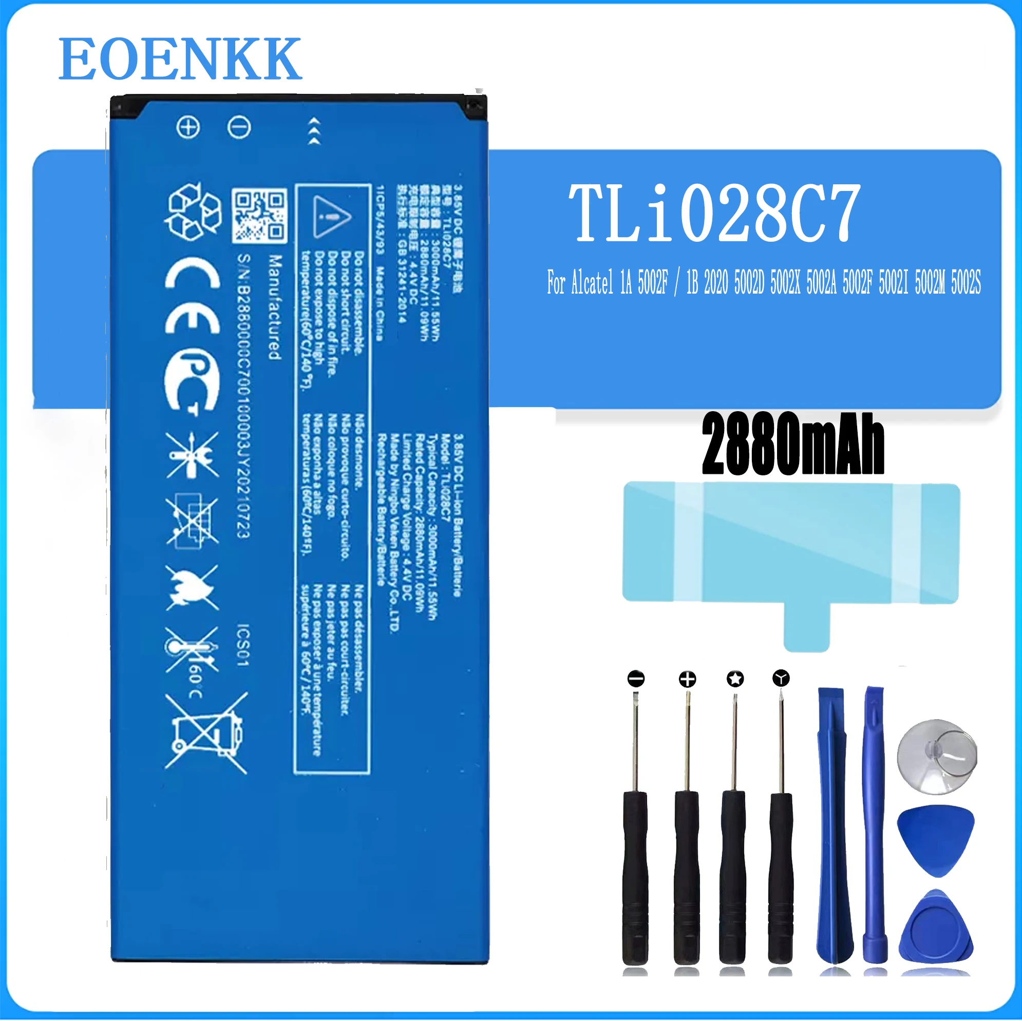 Vvsialeek TLi028C7 Replacement Battery For Alcatel Per 1A - Foto 2