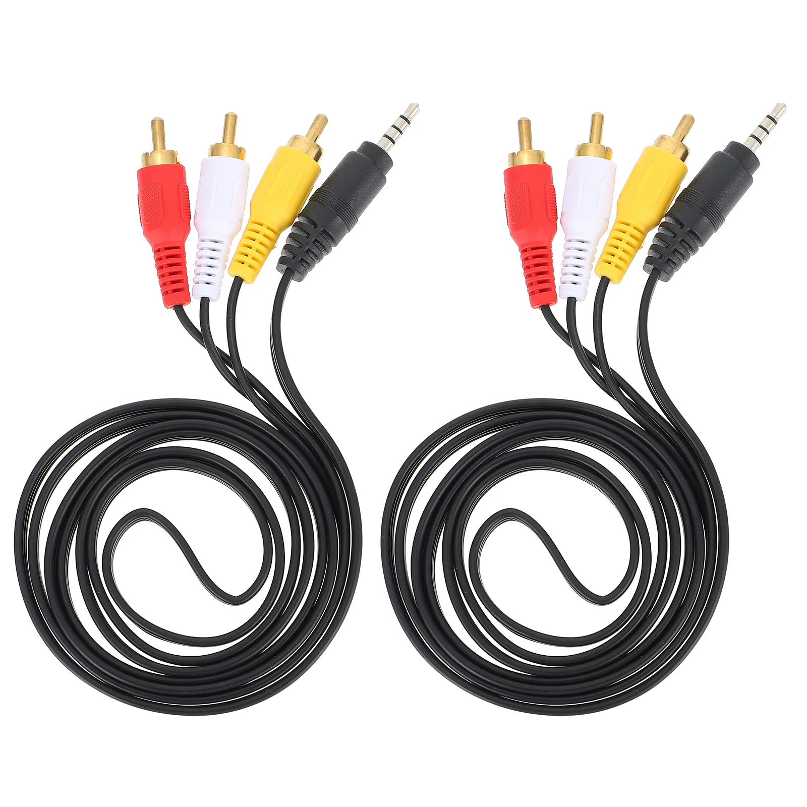 

2 Pcs Y Splitter Cord 35mm Male to 3 Male Audio Y Cord Audio Accessory